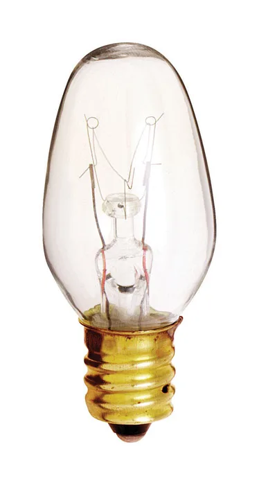 Satco 7 W C7 Nightlight Incandescent Bulb E12 (Candelabra) Soft White 2 pk (Pack of 20)
