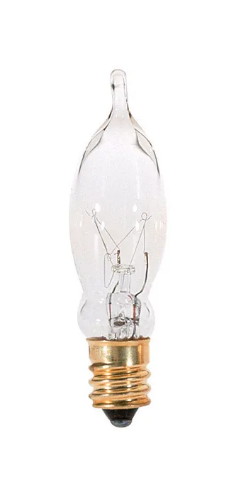 Satco 7.5 W CAC Chandelier Incandescent Bulb E12 (Candelabra) Soft White 1 pk