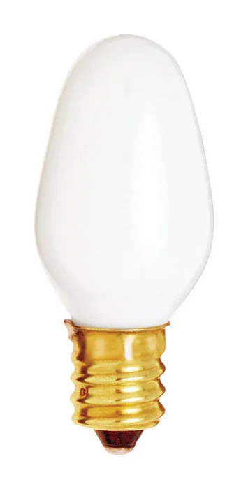 Satco 7 W C7 Nightlight Incandescent Bulb E12 (Candelabra) Soft White 1 pk (Pack of 12)