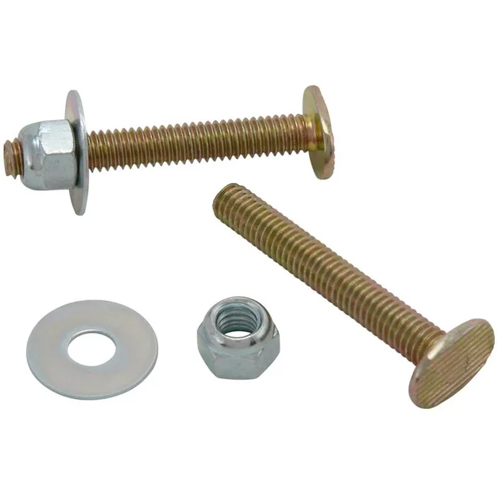 Plumb Pak Toilet Bolt and Screw Set Gold Brass Plated Steel For Universal