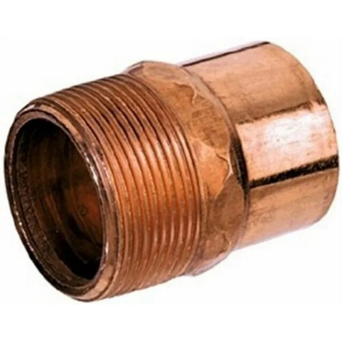 NIBCO 1/2 in. Threaded X 1/2 in. D MPT Wrought Copper Adapter 1 pk (Pack of 50)