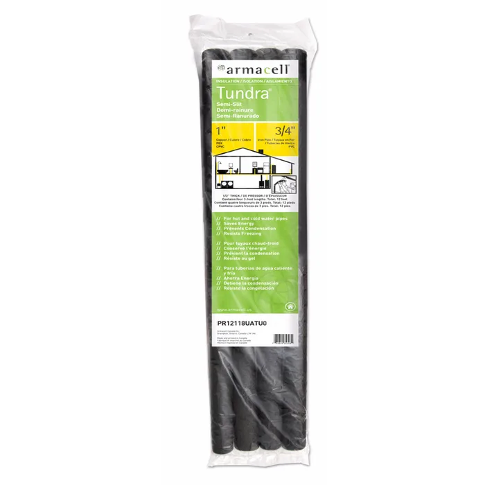 Armacell Tundra 1 in. X 3 ft. L Polyethylene Foam Pipe Insulation (Pack of 12)