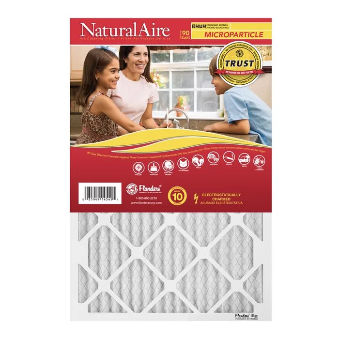 NaturalAire 14 in. W X 24 in. H X 1 in. Synthetic 10 MERV Pleated Microparticle Air Filter 1 pk (Pack of 6)