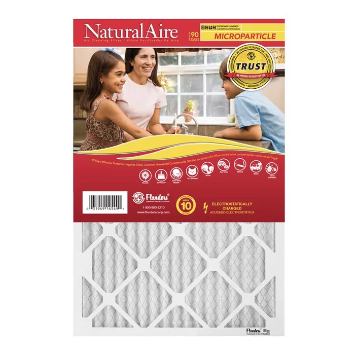 NaturalAire 14 in. W X 20 in. H X 1 in. Synthetic 10 MERV Pleated Microparticle Air Filter 1 pk (Pack of 6)