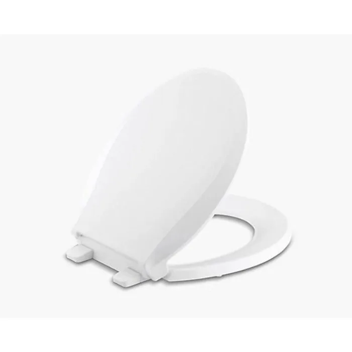 Kohler Cachet Slow Close Round White Plastic Toilet Seat