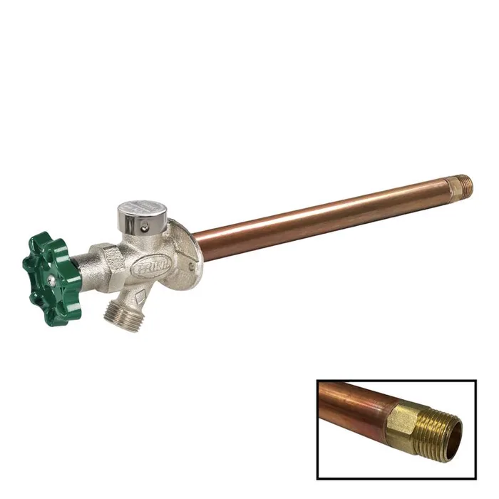 Prier 1/2 in. MPT in. X 1/2 in. Sweat Anti-Siphon Brass Freezeless Wall Hydrant