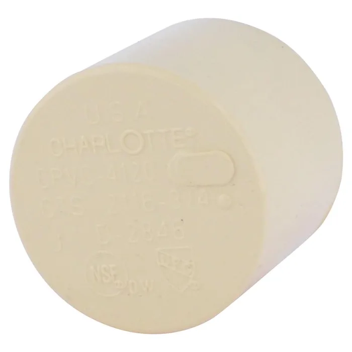 Charlotte Pipe FlowGuard 3/4 in. Hub CPVC Cap 1 pk (Pack of 25)
