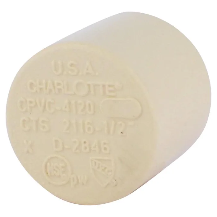 Charlotte Pipe FlowGuard 1/2 in. Hub CPVC Cap 1 pk (Pack of 25)