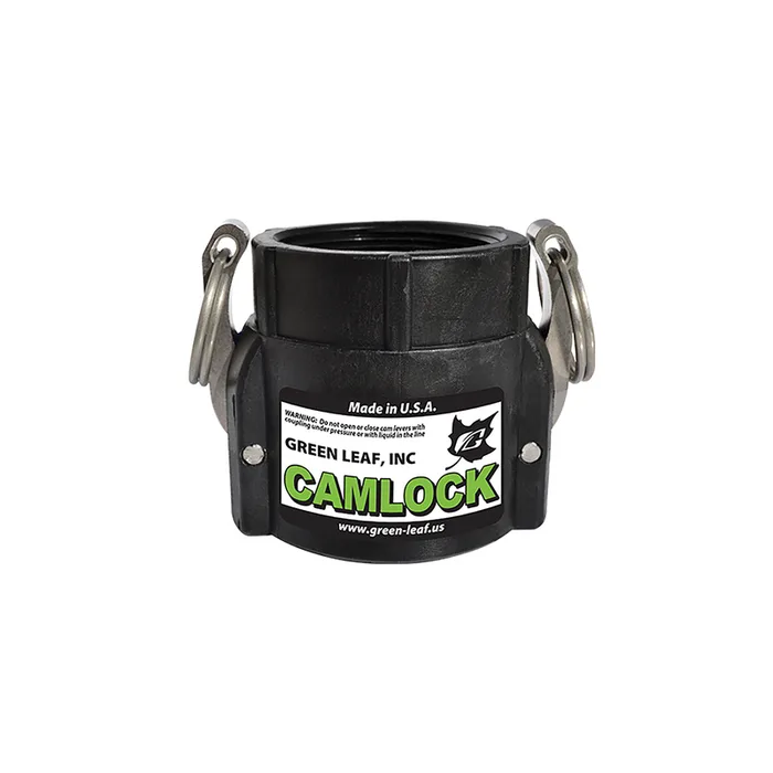 Green Leaf Camlock 2 in. Female X 2 in. D FNPT Polypropylene Coupler 1 pk