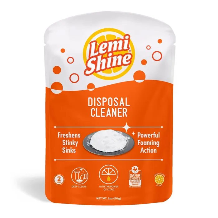Lemi Shine Lemon Scent Garbage Disposal Cleaner 8.46 oz Powder (Pack of 10)