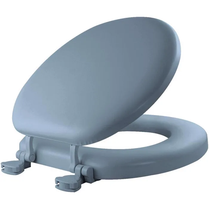 Mayfair by Bemis Eden Round Sky Blue Soft Toilet Seat