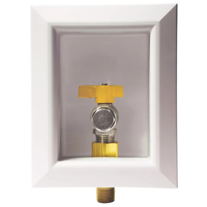 Sioux Chief OxBox 1/2 in. Brass NPT Gas Valve Outlet Box Quarter-Turn Lever For Gas
