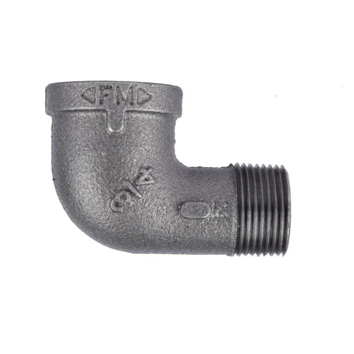 STZ Industries 3/4 in. FIP each X 3/4 in. D MIP Black Malleable Iron 90 Degree Street Elbow (Pack of 5)