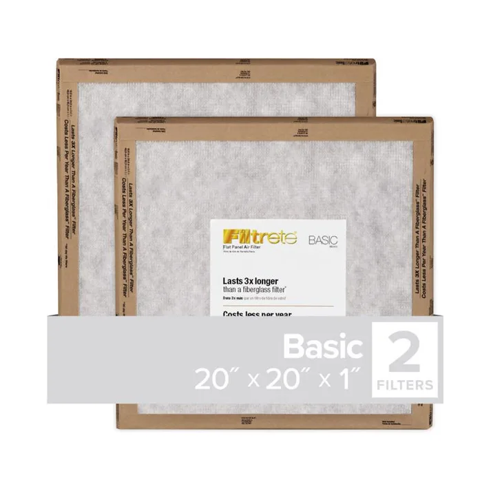 Filtrete 20 in. W X 20 in. H X 1 in. Synthetic 2 MERV Flat Panel Filter 2 pk (Pack of 24)