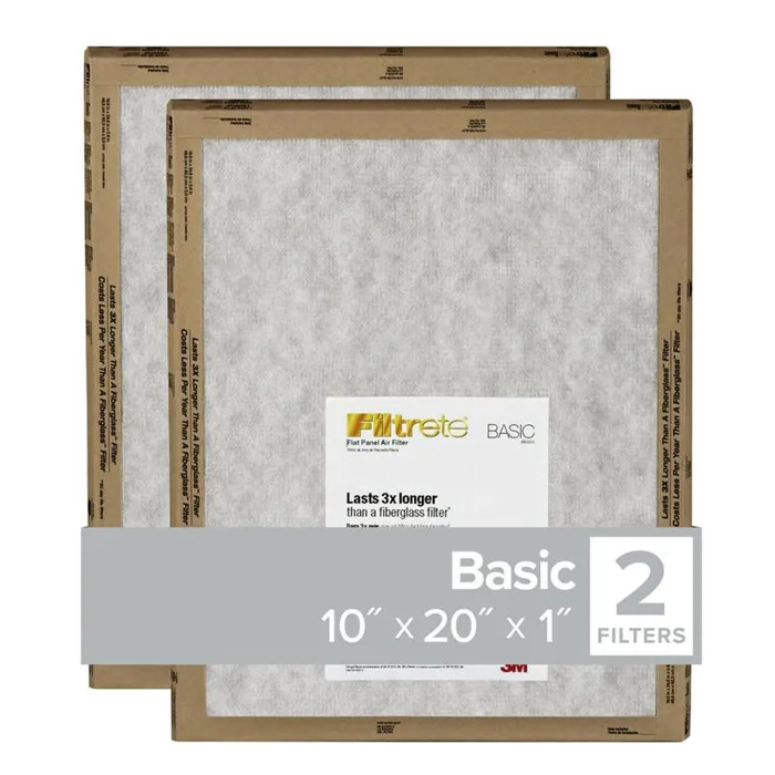 Filtrete 10 in. W X 20 in. H X 1 in. Synthetic 2 MERV Flat Panel Filter 2 pk (Pack of 24)