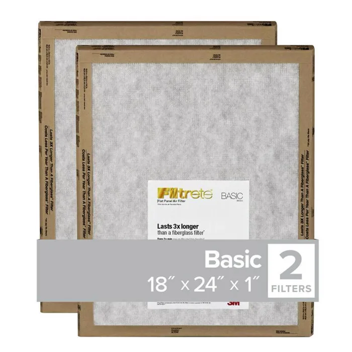 Filtrete 18 in. W X 24 in. H X 1 in. Synthetic 2 MERV Flat Panel Filter 2 pk (Pack of 24)