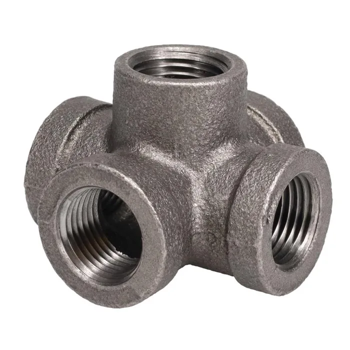 STZ Industries 1/2 in. FIP each X 1/2 in. D FIP 1/2 in. D Female Black Malleable Iron Cross