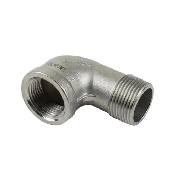 B&K Proline 1-1/2 in. MIP in. X 1-1/2 in. D FIP Stainless Steel 90 Degree Street Elbow