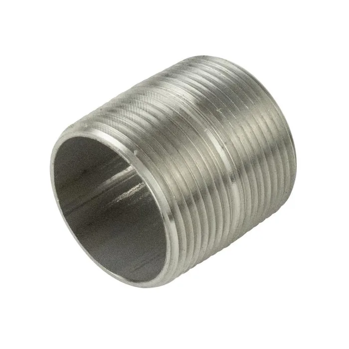 BK Products Proline 3/4 in. MIP in. X 3/4 in. D MIP Stainless Steel 5.5 in. L Close Nipple