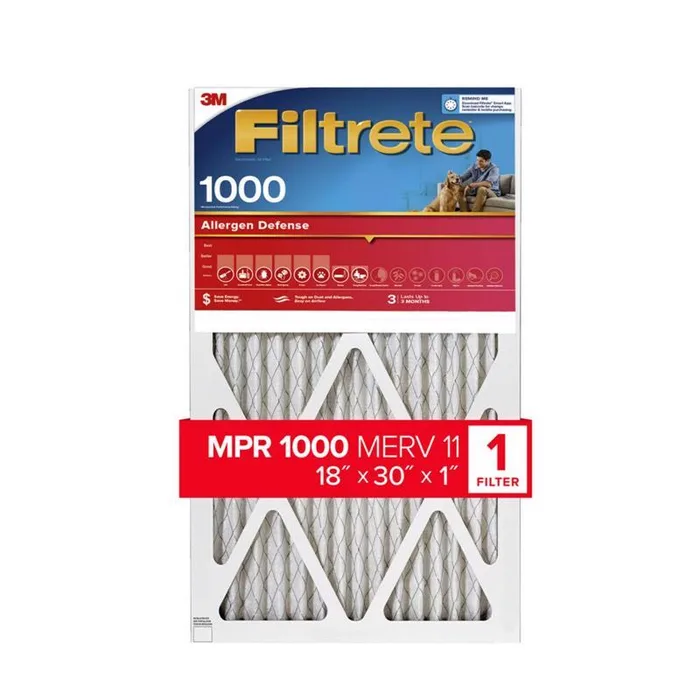 Filtrete 18 in. W X 30 in. H X 1 in. Polypropylene 1000 MPR Pleated Allergen Air Filter 1 pk (Pack of 4)