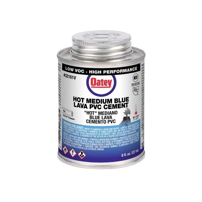 Oatey Blue Cement For PVC 8 oz