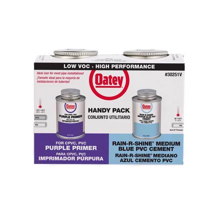 Oatey Rain-R-Shine Blue/Purple Primer and Cement For PVC 4 oz