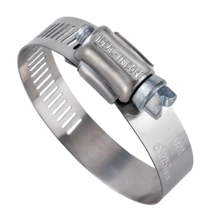 Ideal Tridon 13/16 in to 1-3/4 in. SAE 20 Silver Hose Clamp Stainless Steel Band (Pack of 10)