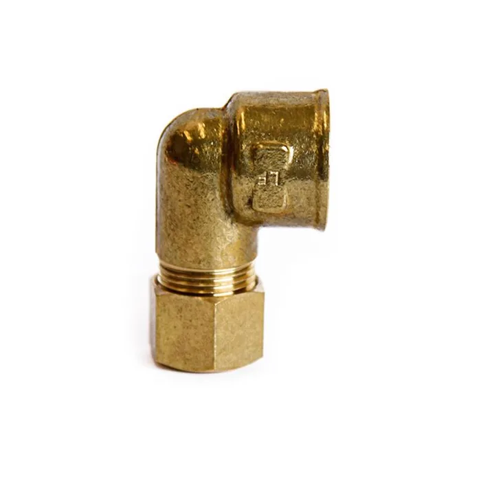 ATC 3/8 in. Compression X 3/8 in. D FPT Brass 90 Degree Elbow (Pack of 5)