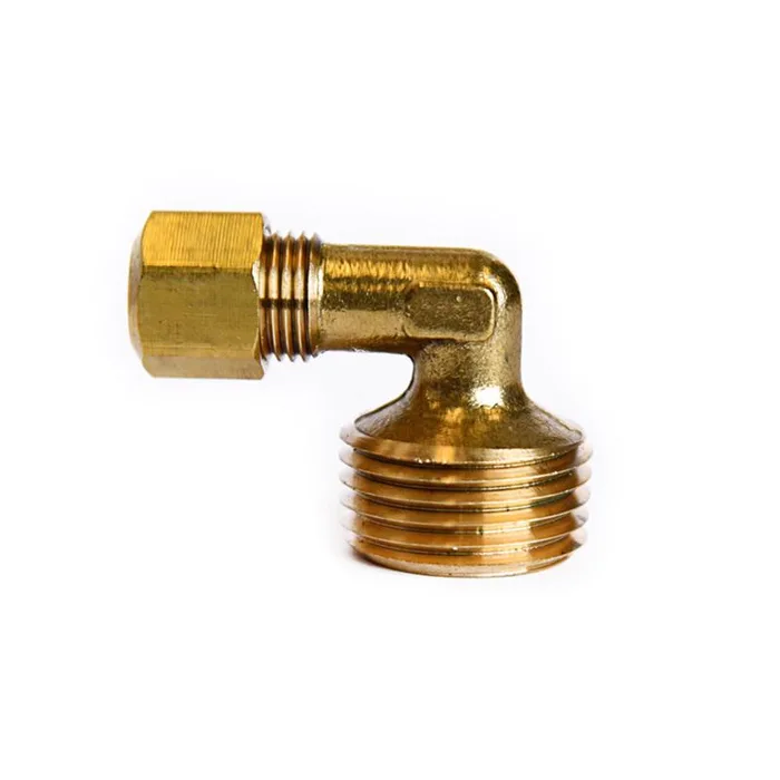 ATC 1/4 in. Compression X 1/2 in. D MPT Brass 45 Degree Street Elbow (Pack of 5)
