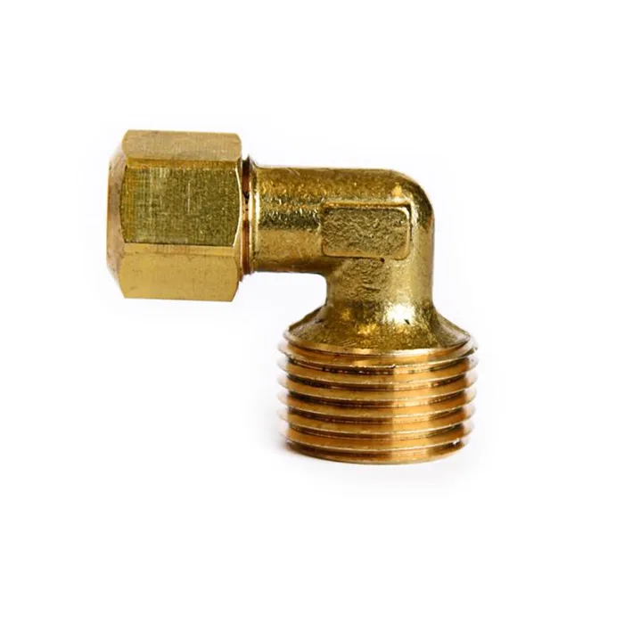 ATC 1/4 in. Compression X 3/8 in. D MPT Brass 90 Degree Street Elbow (Pack of 5)