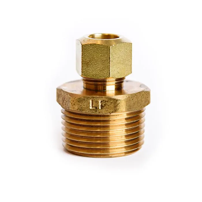 ATC 3/8 in. Compression X 3/4 in. D MPT Brass Connector (Pack of 5)