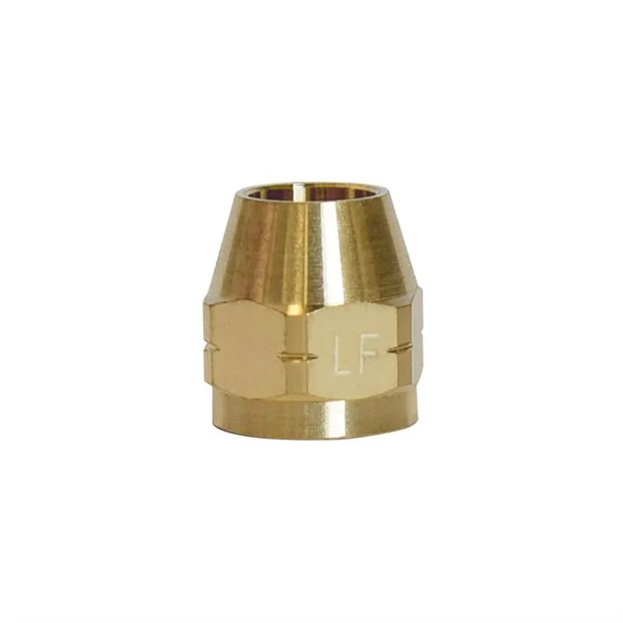 ATC Space Heater Nut 3/8 in. Yellow Brass 1 pc (Pack of 5)
