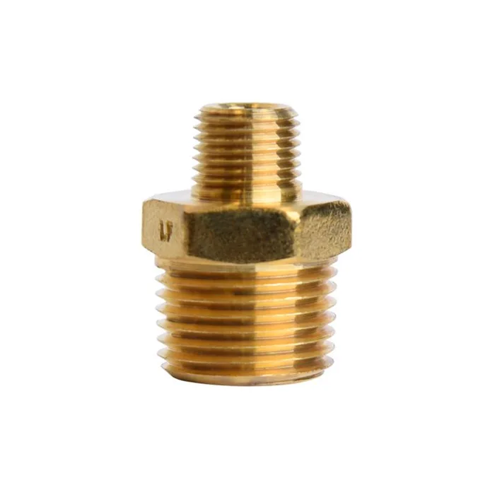 ATC 3/8 in. MPT X 1/8 in. D MPT Brass Reducing Hex Nipple (Pack of 5)