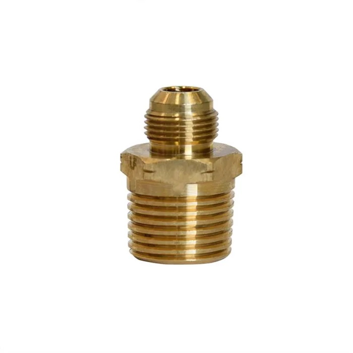 ATC 3/8 in. Fine Thread Flare X 1/2 in. D Male Brass Connector (Pack of 5)