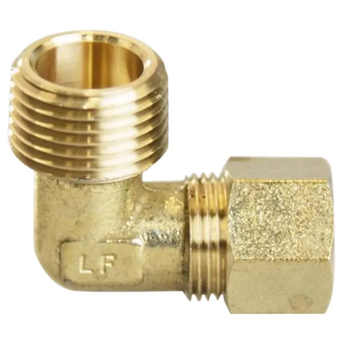 ATC 1/2 in. Compression X 1/2 in. D MPT Brass 90 Degree Elbow (Pack of 5)