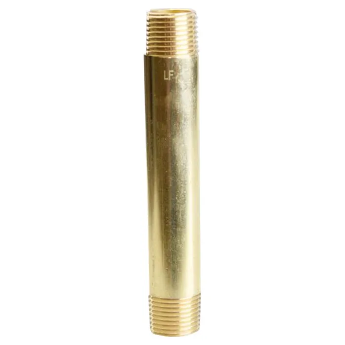 ATC 1/2 in. MPT X 1/2 in. D MPT Yellow Brass Nipple 5 in. L (Pack of 5)