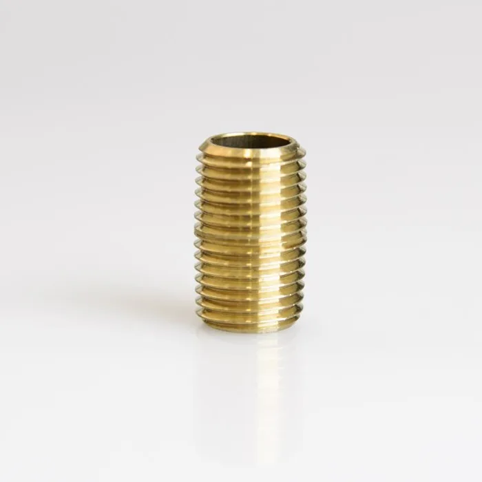 ATC 1/4 in. MPT X 1/4 in. D MPT Yellow Brass Close Nipple (Pack of 5)