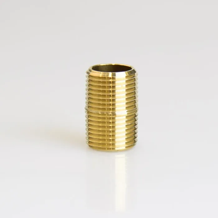 ATC 3/8 in. MPT Brass Close Nipple (Pack of 5)