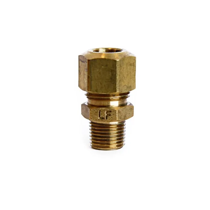ATC 5/16 in. Compression X 1/8 in. D MPT Gold Brass Connector (Pack of 5)