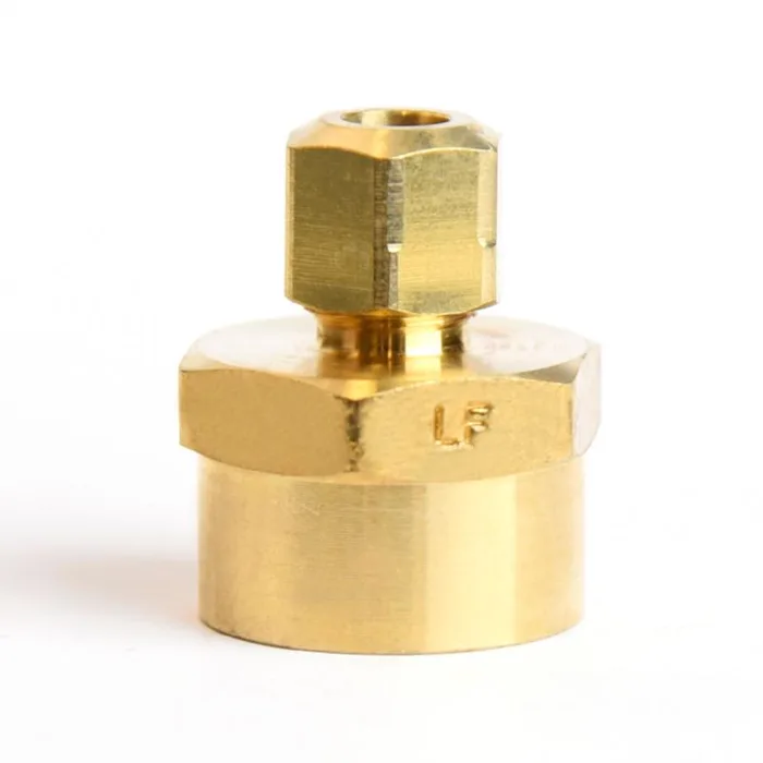 ATC 1/4 in. Compression in. X 1/2 in. D FPT Brass Coupling (Pack of 5)