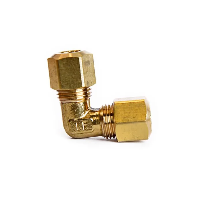 ATC 1/4 in. Compression X 1/4 in. D Compression Yellow Brass 90 Degree Elbow (Pack of 5)