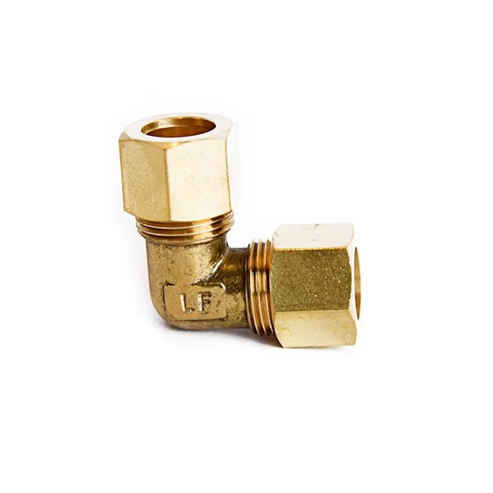 ATC 1/2 in. Compression X 1/2 in. D Compression Yellow Brass 90 Degree Elbow (Pack of 5)
