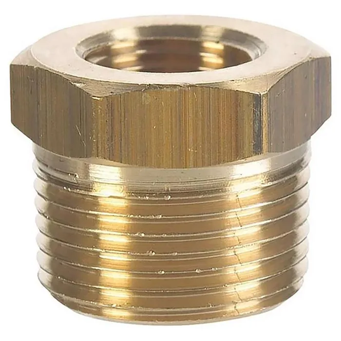 ATC 3/8 in. MPT X 1/4 in. D FPT Brass Hex Bushing (Pack of 5)