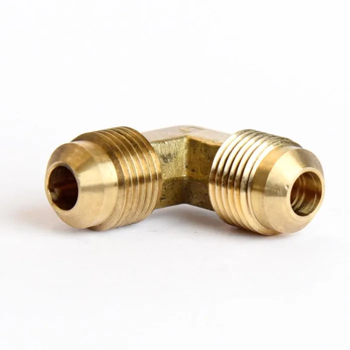 ATC 3/8 in. Flare X 3/8 in. D Flare Brass 90 Degree Elbow (Pack of 5)