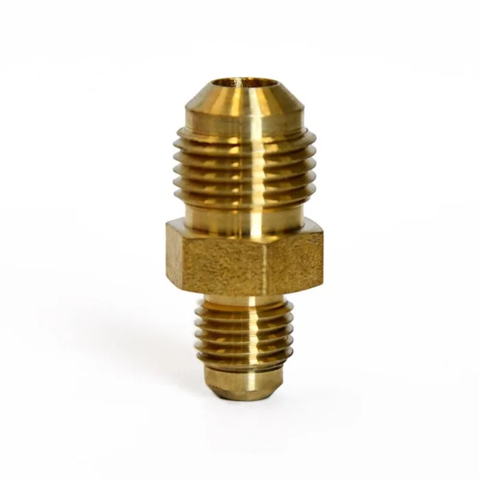 ATC 3/8 in. Flare X 1/4 in. D Flare Yellow Brass Union