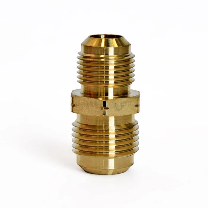 ATC 5/8 in. Flare X 1/2 in. D Flare Yellow Brass Union (Pack of 5)