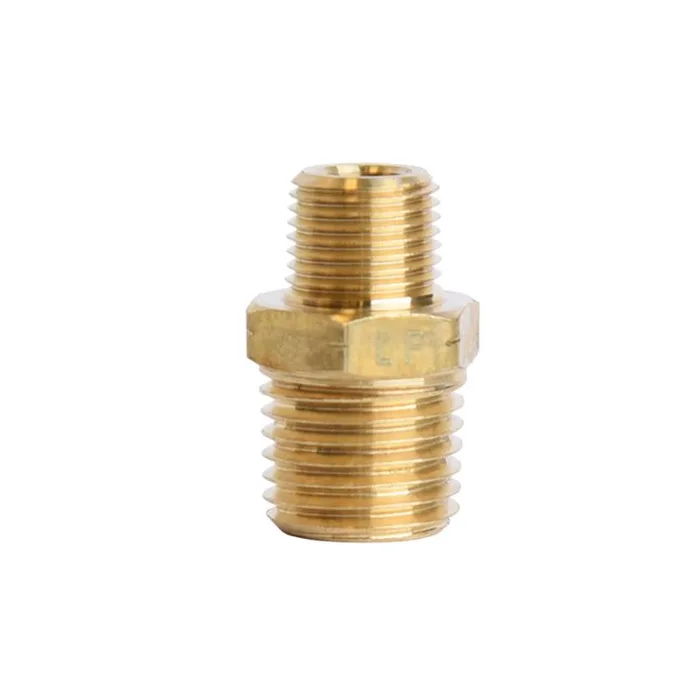 ATC 1/4 in. MPT X 1/8 in. D MPT Brass Reducing Hex Nipple (Pack of 5)
