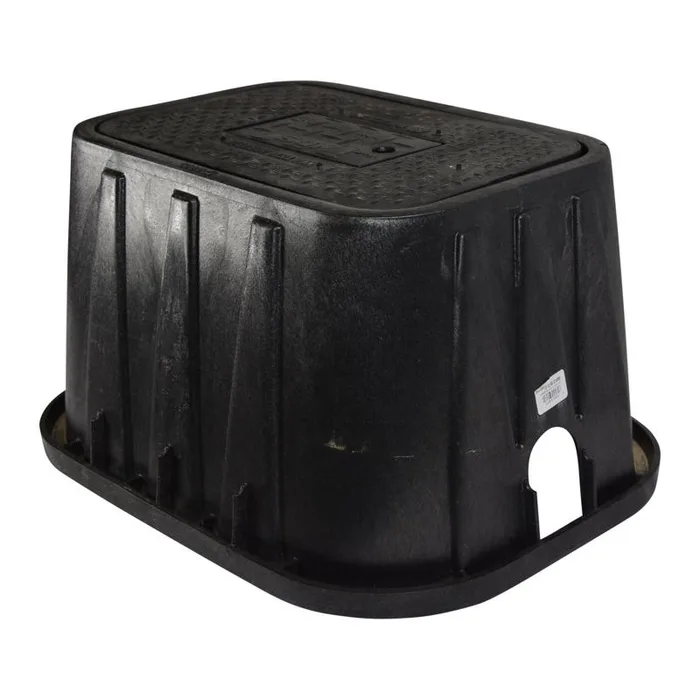 NDS 19 in. W X 14 in. D X 12 in. H Rectangular Valve Box with Cover Black