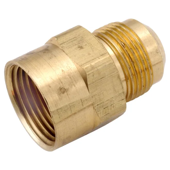 Anderson Metals 15/16 in. Flare in. X 1/2 in. D FIP Brass Coupling (Pack of 5)