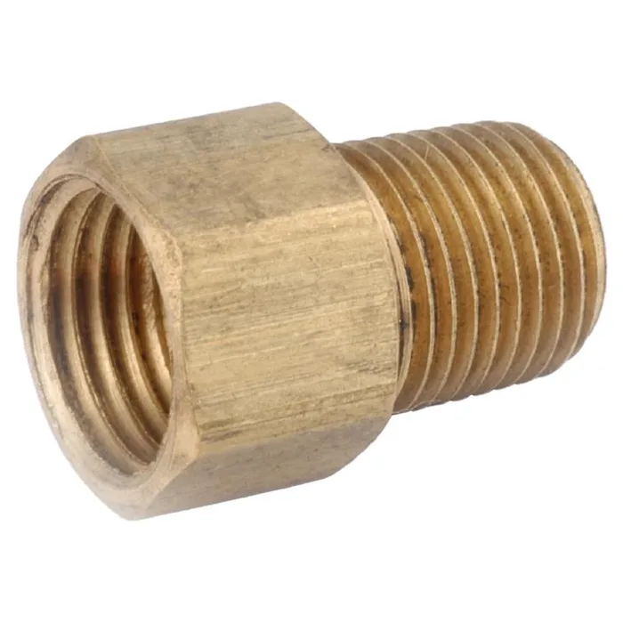 Anderson Metals 3/16 in. Female Flare in. X 1/8 in. D MPT Brass Inverted Flare Adapter 1 in. L (Pack of 5)